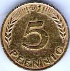 174 - 5 PFENNIG -  VARIAS DATAS