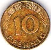 176 - 10 PFENNIG - VARIAS DATAS