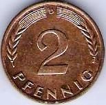 173 - 2 PFENNIG -  VARIAS DATAS